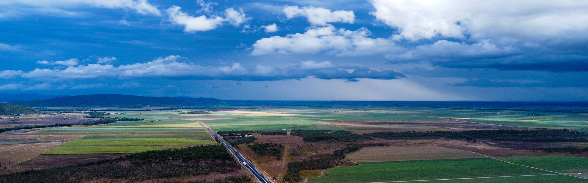 Drone image of rural field
